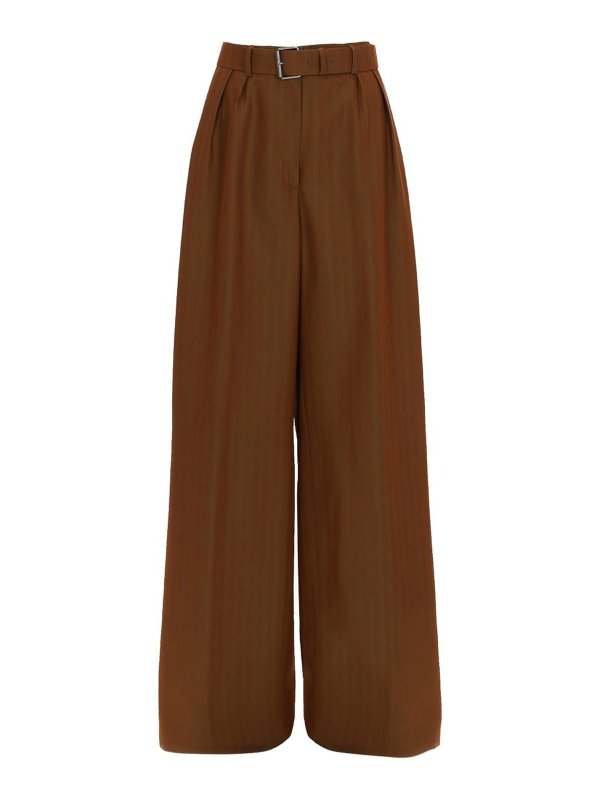 DRIES VAN NOTEN: テーラードトラウザー - テーラードパンツ - ブラウン