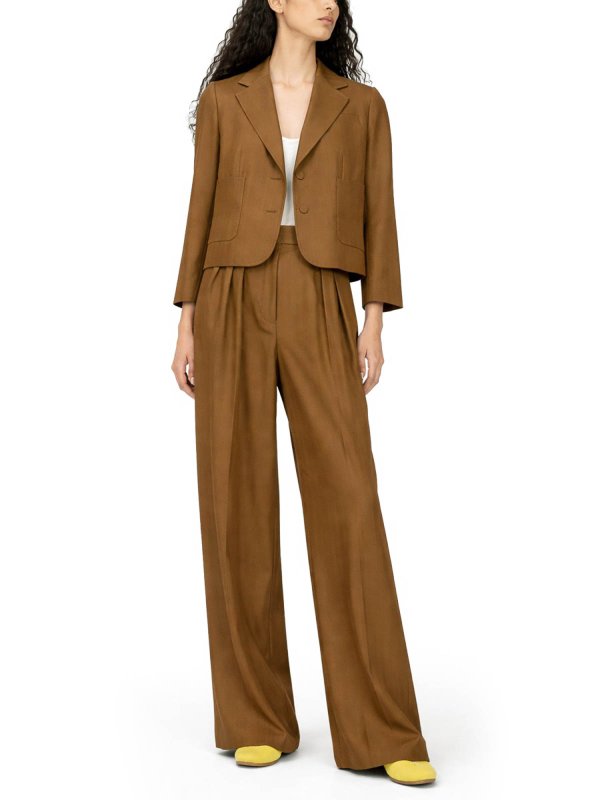 DRIES VAN NOTEN: テーラードトラウザー online - テーラードパンツ - ブラウン