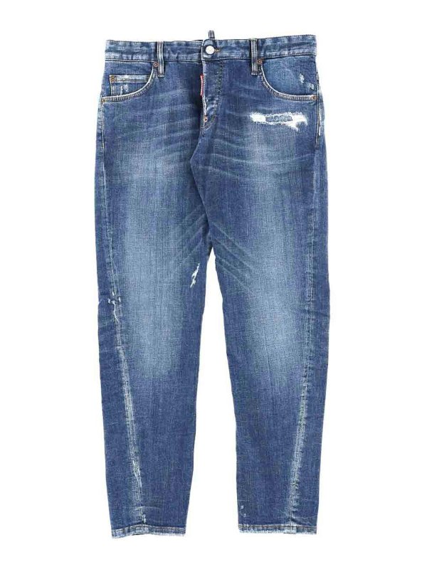 DSQUARED2: ストレートジーンズ - ストレートジーンズ - ブルー