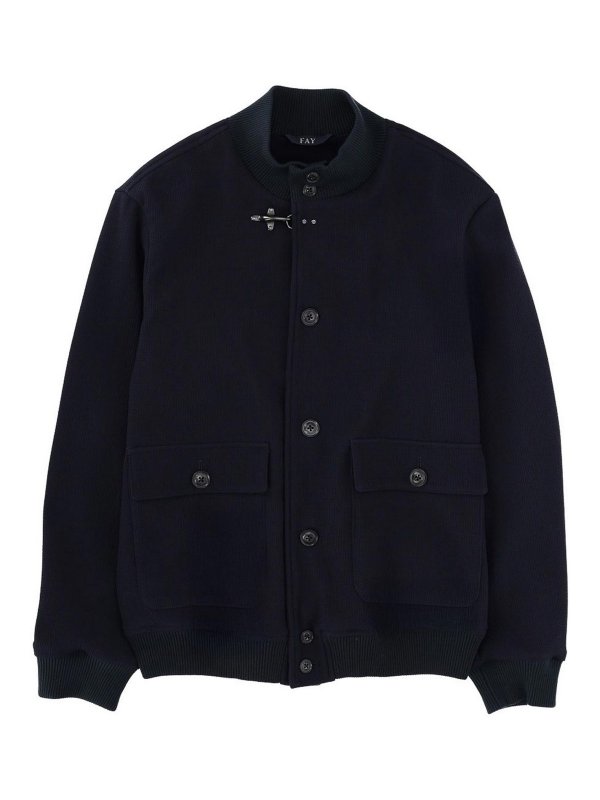 FAY: casual jackets - Wool Jacket With Buttons