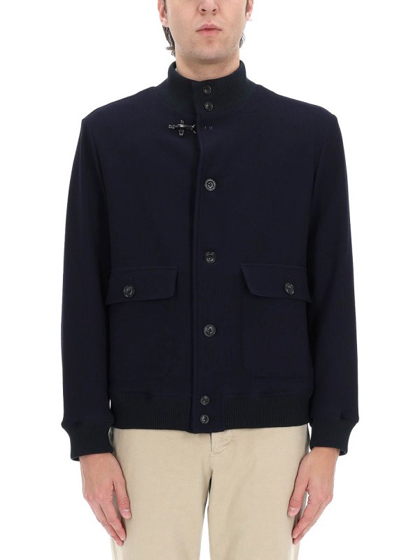 Wool Jacket With Buttons shop online: FAY