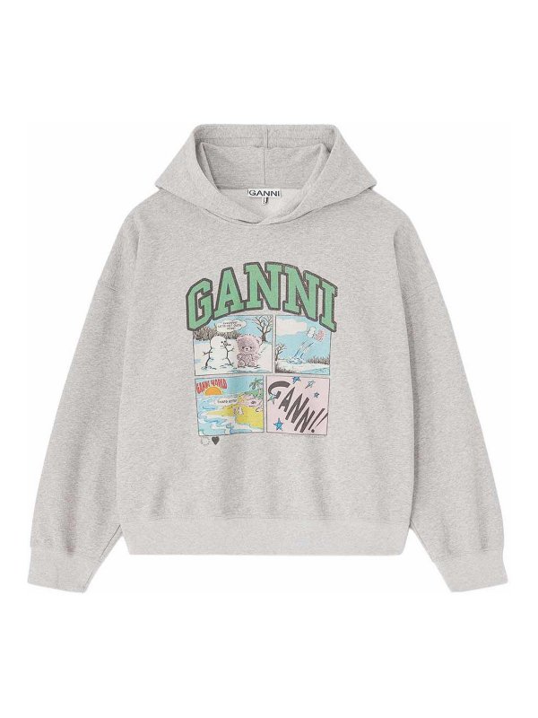 GANNI: スウェット＆セーター - スウェットシャツ/セーター - グレー