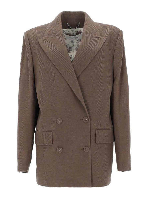 GOLDEN GOOSE: Blazer - Blazer - Hellgrau