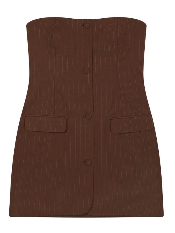 JEAN PAUL GAULTIER: ショートドレス - ショートドレス - ブラウン