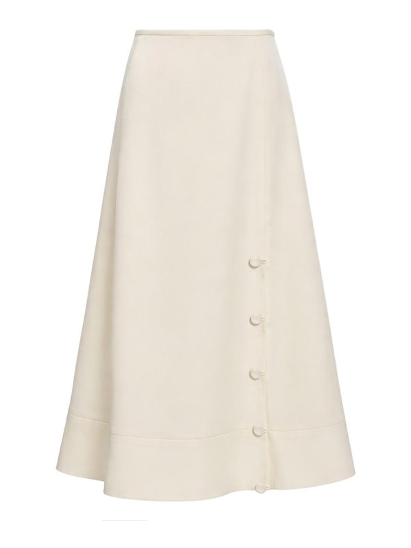 JIL SANDER: Faldas largas - Falda Larga - Beis