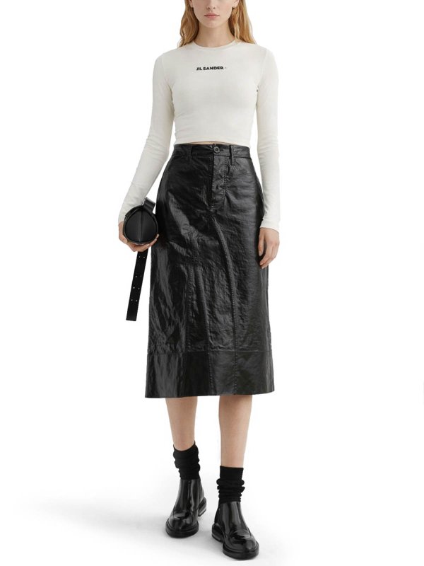 JIL SANDER: Top e canotte online - Top Corto Con Logo