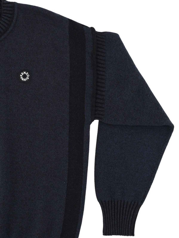 KENZO: Strickpullover mit Rundhalsausschnitt online - Rundhalspullover - Schwarz