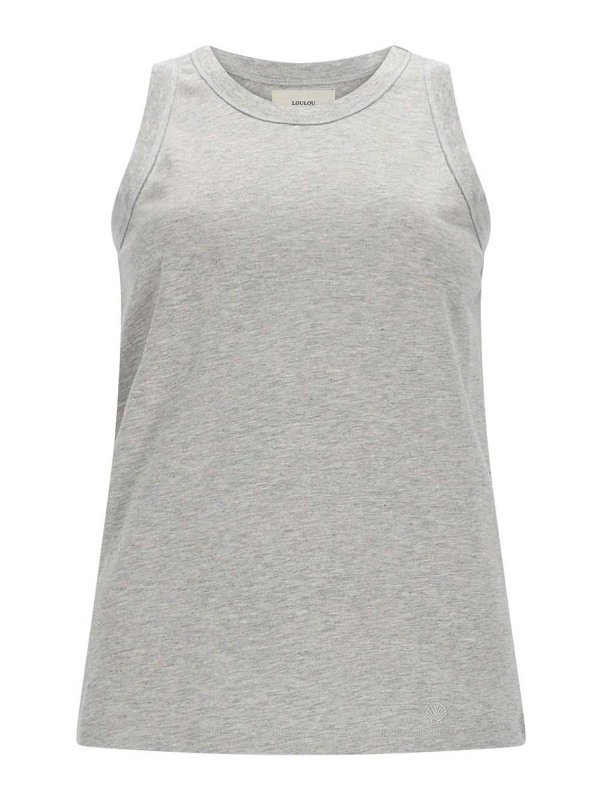 LOULOU STUDIO: Tops & Débardeurs - Top - Gris