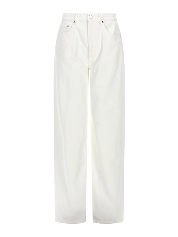 LOULOU STUDIO: Jeans Rectos - Vaqueros Rectos - Blanco