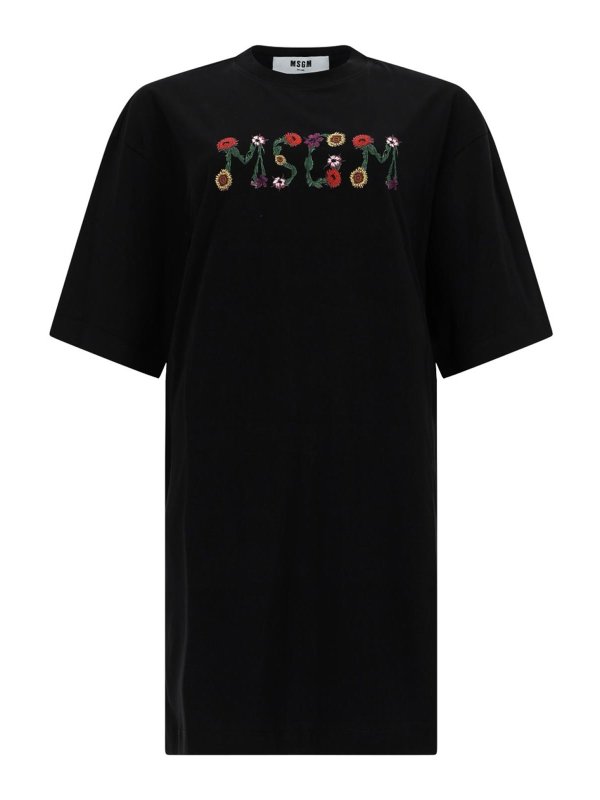 m.s.g.m.: abiti corti - Abito T-Shirt Con Logo
