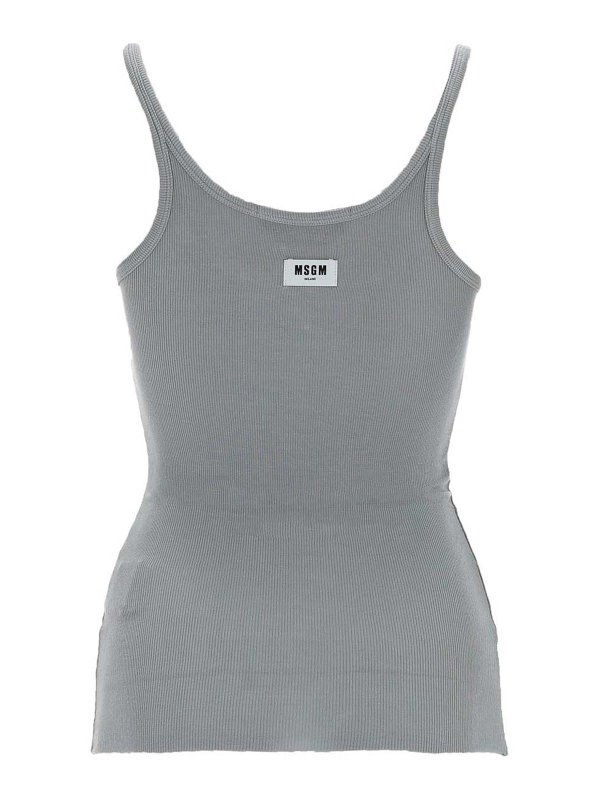 m.s.g.m.: Tops und Tank Tops online - Top - Grau