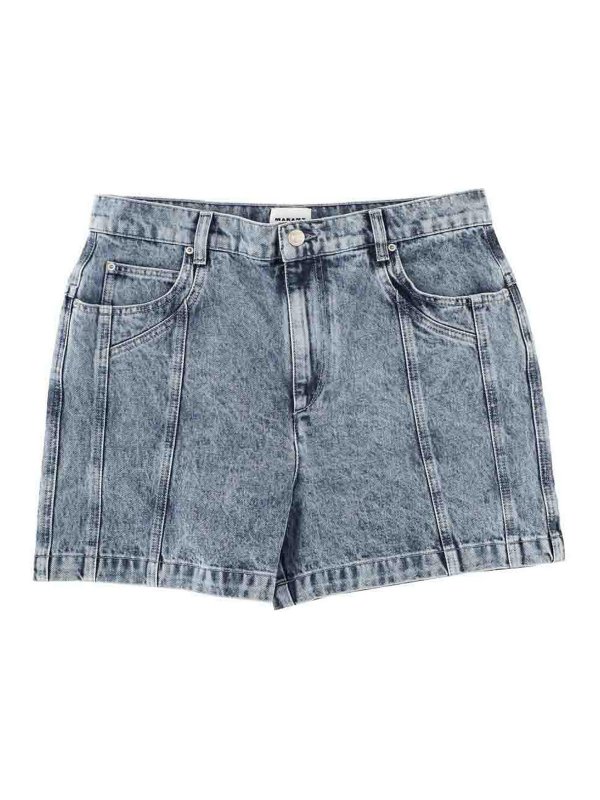Isabel Marant Etoile: トラウザーショーツ - ショートパンツ - デニム
