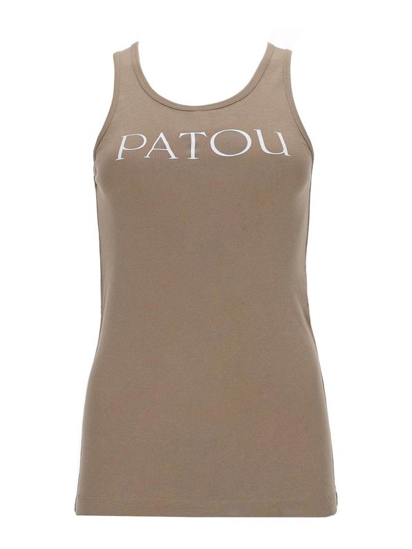 PATOU: Tops y camisetas sin mangas - Top - Beis