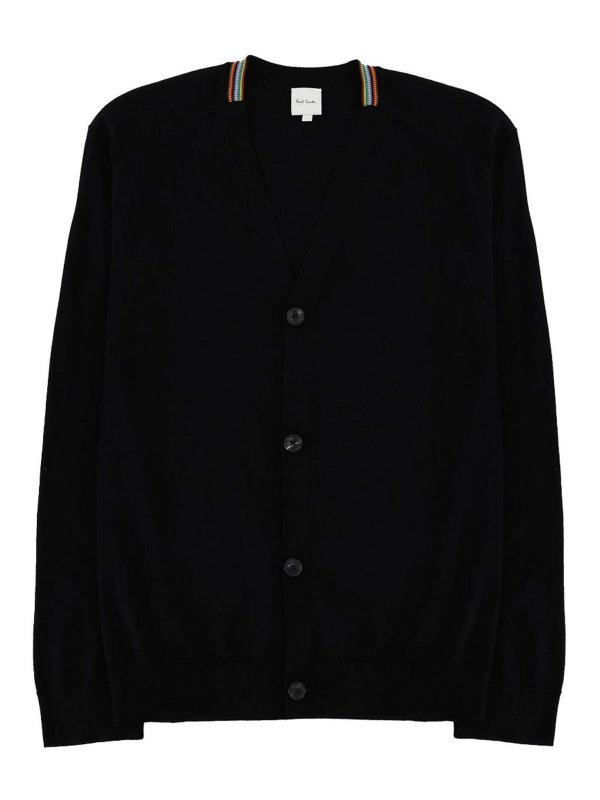PAUL SMITH: Strickpullover mit Rundhalsausschnitt - Rundhalspullover - Schwarz