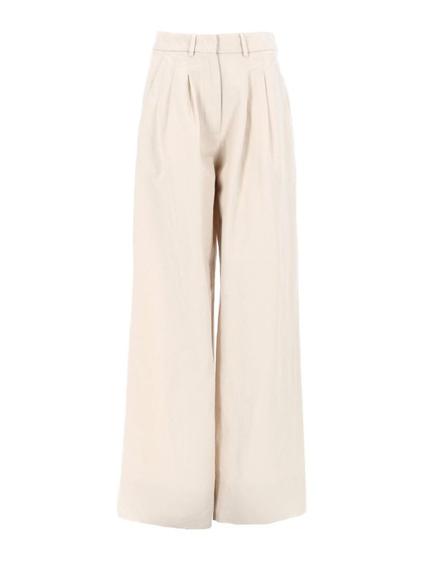 PT TORINO: pantaloni casual - Pantalone  In Lino E Cotone