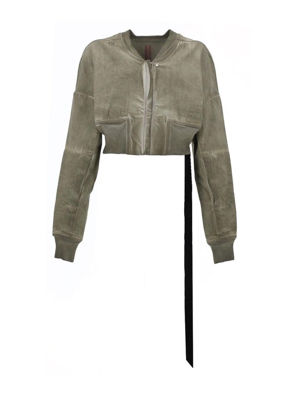 RICK OWENS: bombers - Denim  Bomber Jacket