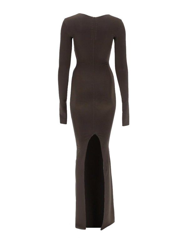 The Best Shops RICK OWENS: マキシドレス - マキシドレス - ブラウン