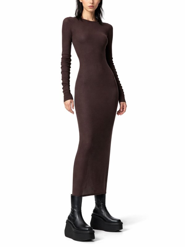 RICK OWENS: マキシドレス online - マキシドレス - ブラウン