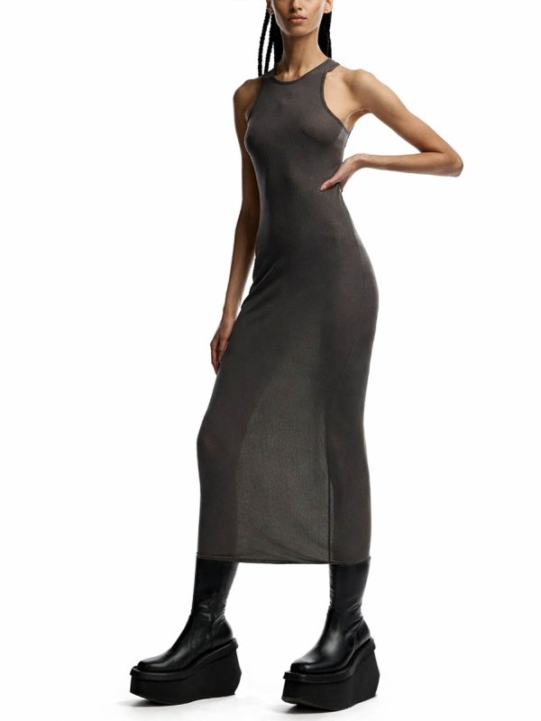 RICK OWENS: マキシドレス online - マキシドレス - ブラウン