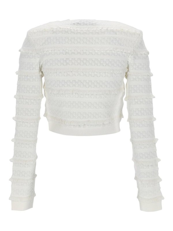 Self Portrait: Pull col rond online - Pull Col Rond - Blanc