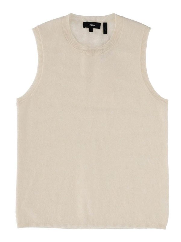 Theory: Pull col rond - Pull Col Rond - Blanc