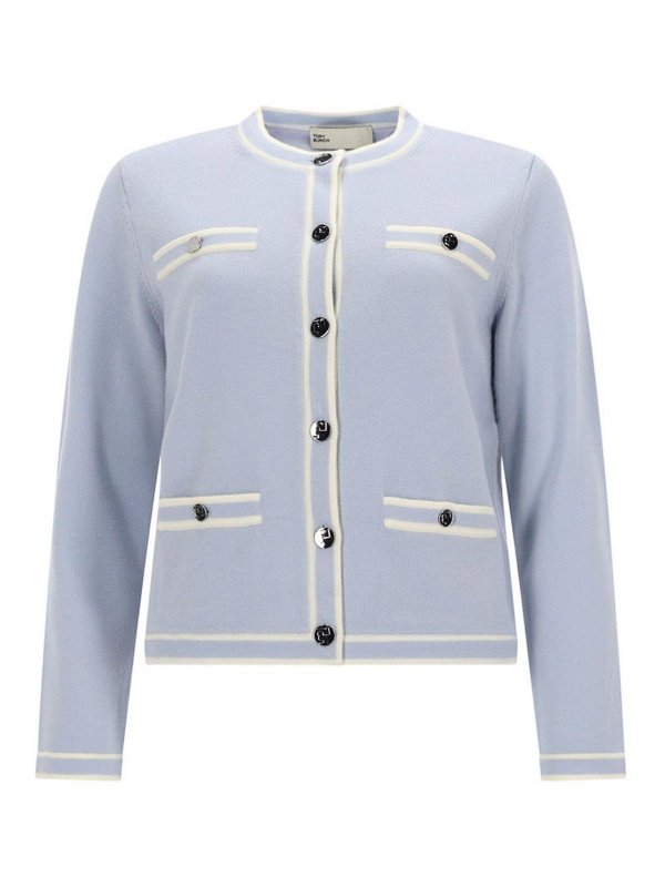 TORY BURCH: クルーネック - クルーネック - ブルー