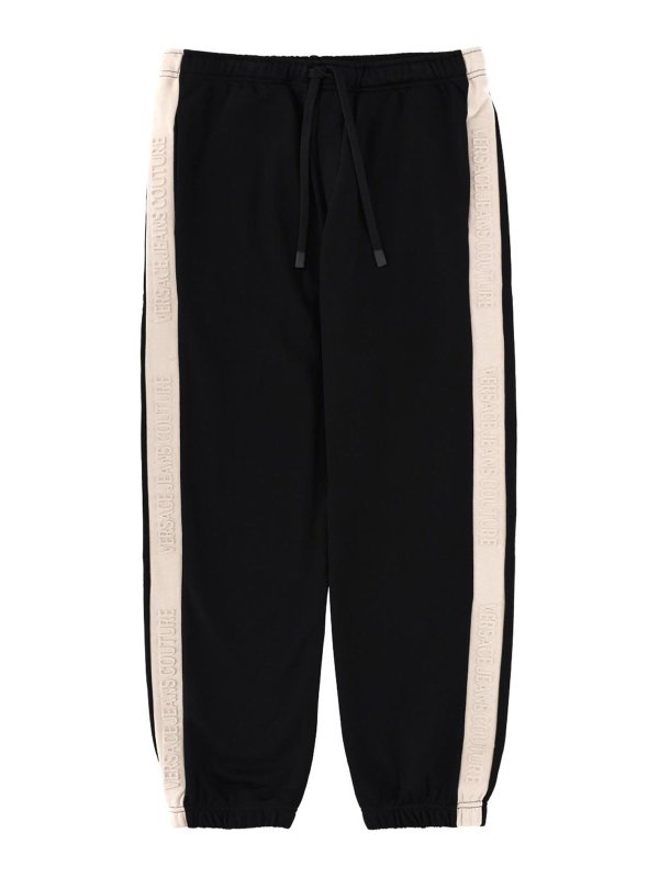 Versace Jeans Couture: スウェットパンツ - トラックスーツ ボトムス - 黒