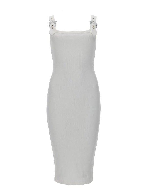 Versace Jeans Couture: ニーレングスドレス - 膝丈ドレス - 白