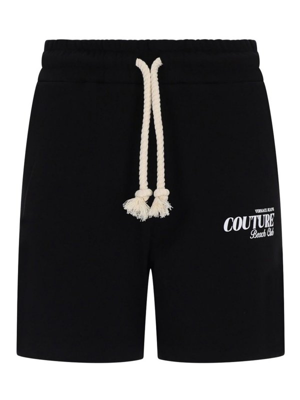Versace Jeans Couture: トラウザーショーツ - ショートパンツ - 黒