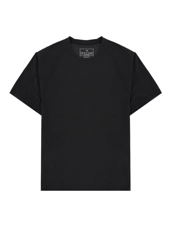 Y-3: t-shirts - T-Shirt With Logo Patch
