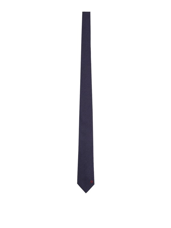 SALVATORE FERRAGAMO: Corbatas y pajaritas - Corbata - Azul