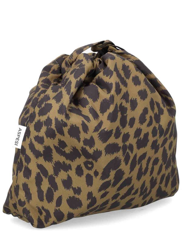 ASPESI: totes bags online - Leopard Print Bag