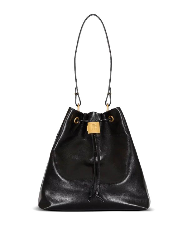 Balmain: backpacks - Pulse Convertible Leather Backpack