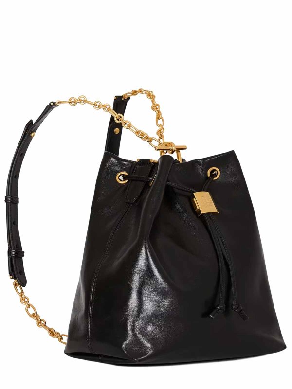 Balmain: backpacks online - Pulse Convertible Leather Backpack