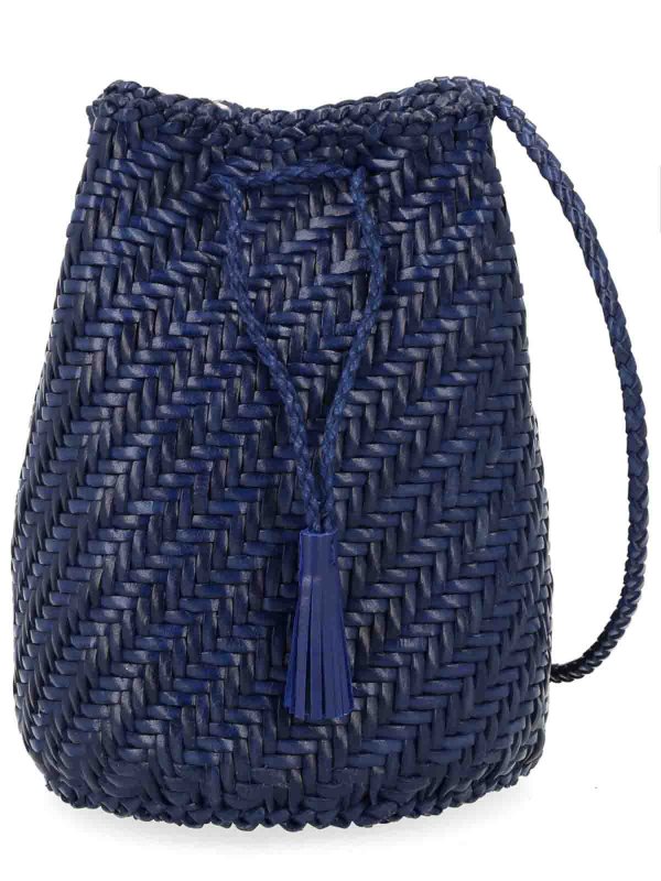 The Best Shops DRAGON DIFFUSION: Secchielli - Borsa Pompom Double Jump Tan