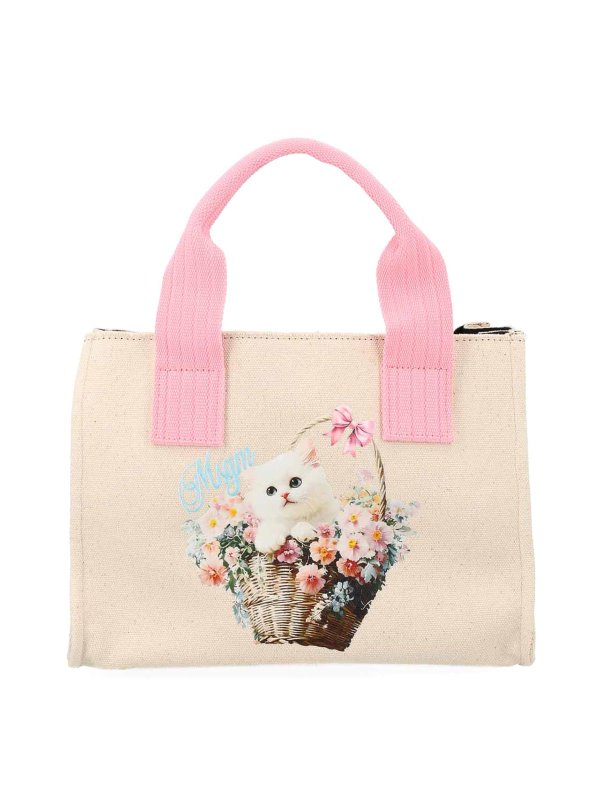 m.s.g.m.: totes bags - Small Tote Bag With Print