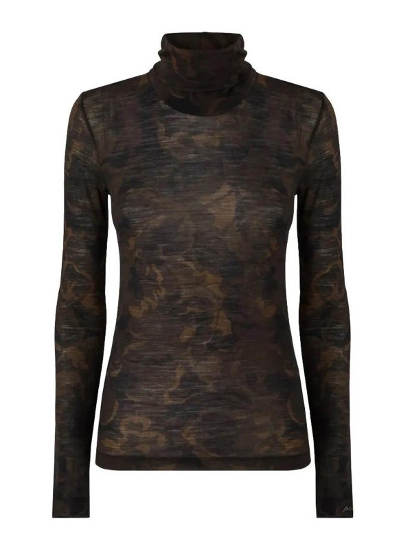 Pinko: Col roulé & Col polo - Pull Col Roulé - Multicolore