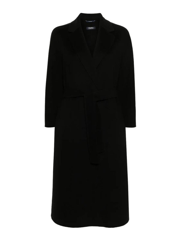 S MAX MARA: トレンチコート - トレンチコート - 黒