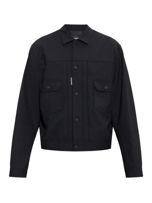 DSQUARED2: カジュアルジャケット - カジュアルジャケット - 黒