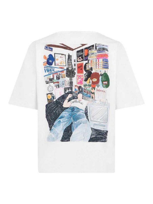 DSQUARED2: T-shirts online - T-Shirt - Weiß