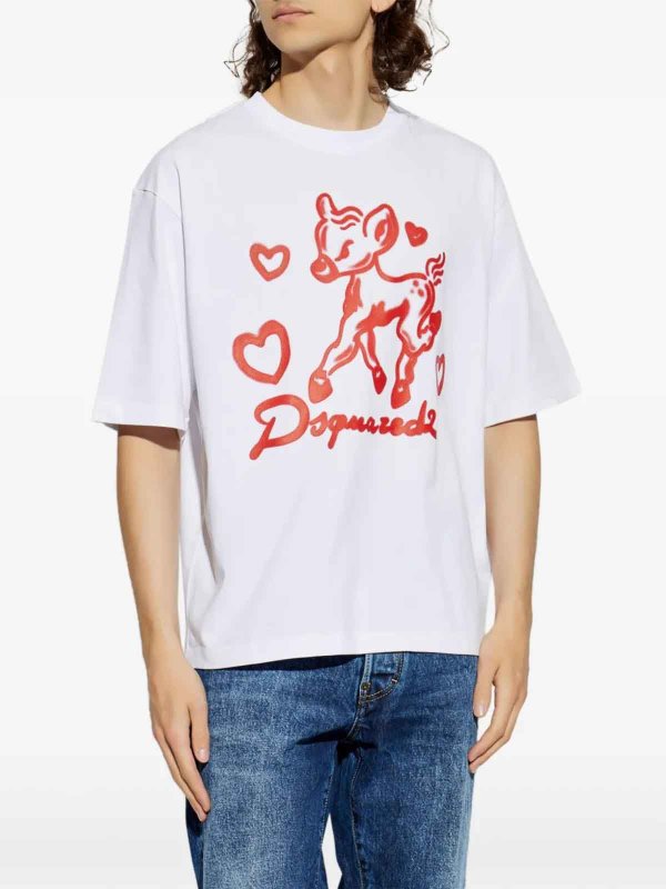 DSQUARED2: T-shirts online - T-Shirt - Weiß