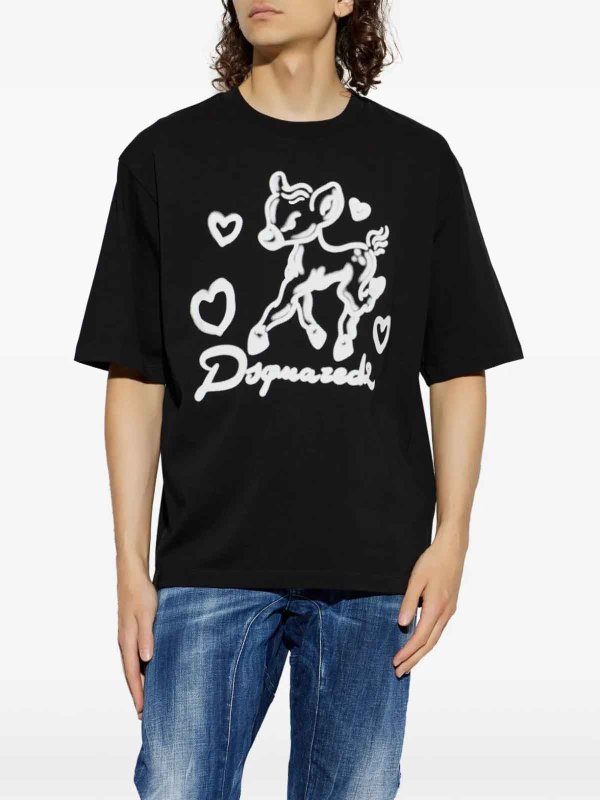 Maglietta Nera shop online: DSQUARED2
