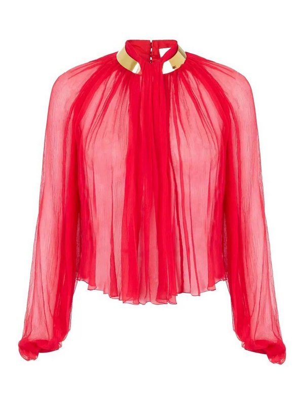 ELISABETTA FRANCHI: シャツ - シャツ - 赤