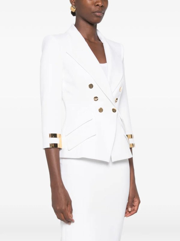 ELISABETTA FRANCHI: blazers online - Ivory jacket