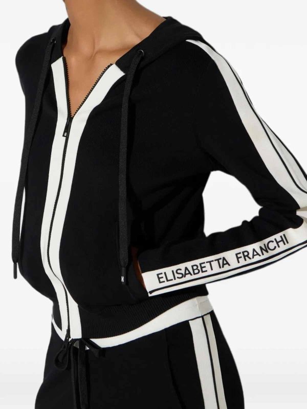 カーディガン - 黒 shop online: ELISABETTA FRANCHI