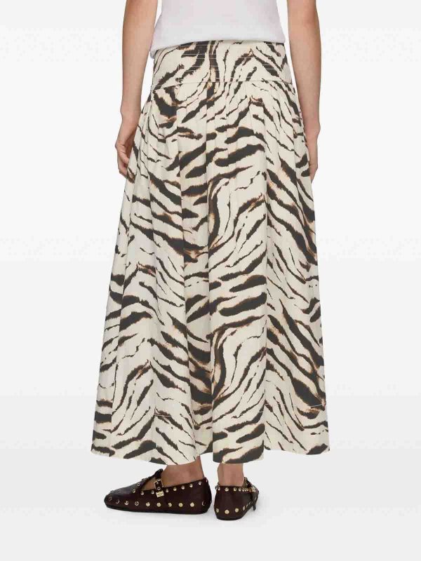 The Best Shops GANNI: Knielange und Midi Röcke - Midirock - Beige