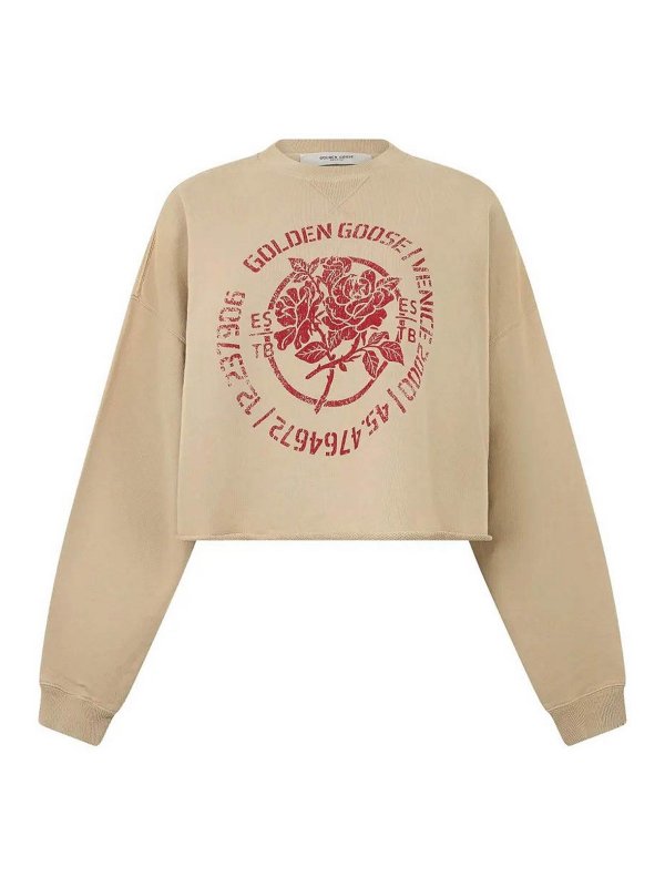 GOLDEN GOOSE: スウェット＆セーター - スウェットシャツ/セーター - ベージュ