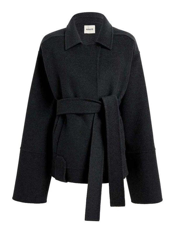 KHAITE: casual jackets - Alder Jacket Charcoal