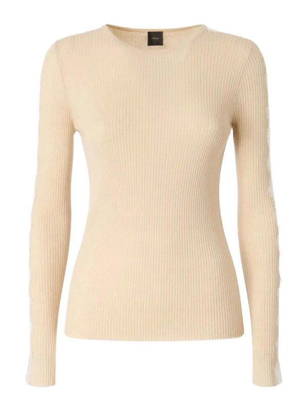 Pinko: Pull col rond - Pull Col Rond - Beige