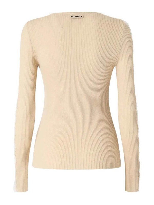 Pinko: Pull col rond online - Pull Col Rond - Beige